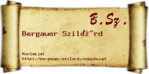 Bergauer Szilárd névjegykártya