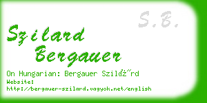 szilard bergauer business card